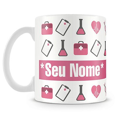 Caneca Personalizada Profissão Biomedicina - Mod.3 (Com Nome)