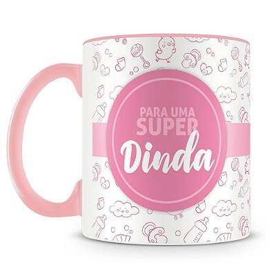 Caneca Personalizada Batizado Rosa (Com Foto)