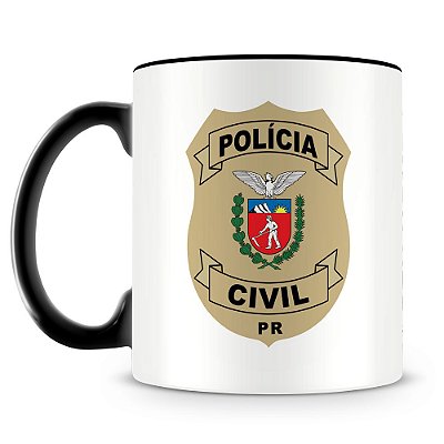 Caneca Polícia Civil do Paraná (Com Nome)