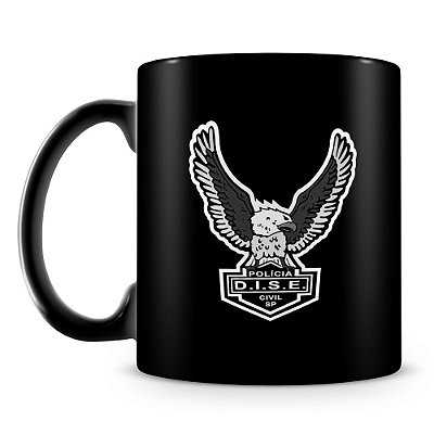 Caneca Polícia Civil de São Paulo DISE (100% Preta)