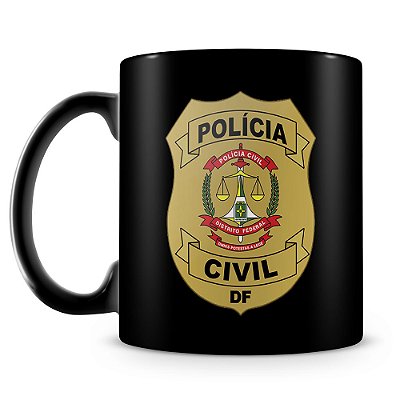 Caneca Polícia Civil do Distrito Federal (100% Preta)