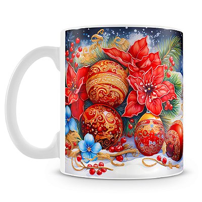 Caneca Estampada Flores 3D (Mod.6)