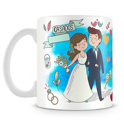 Caneca Estampada para Casamento (Mod.1)