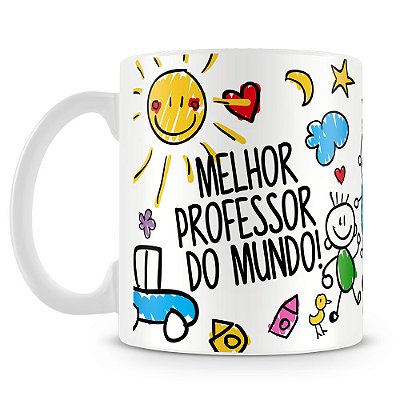 Caneca Estampada Melhor Professor do Mundo