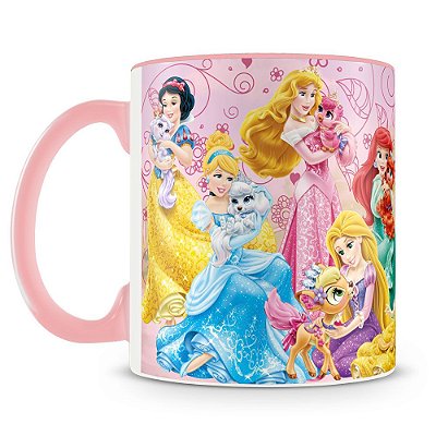 Caneca Estampada Princesas & Pets