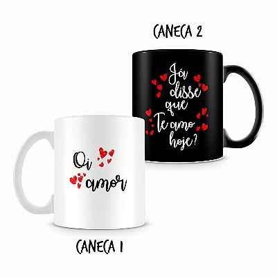 Caneca Dupla Personalizada Oi Amor