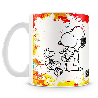 Caneca Personalizada Snoopy para Colorir