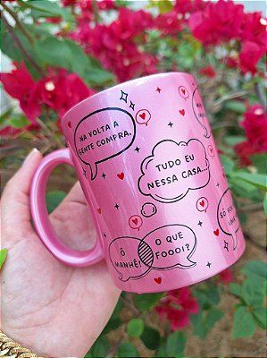 Caneca Frases de Mãe (Rosa Perolada)