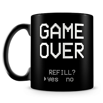 Caneca Personalizada Game Over (100% Preta)