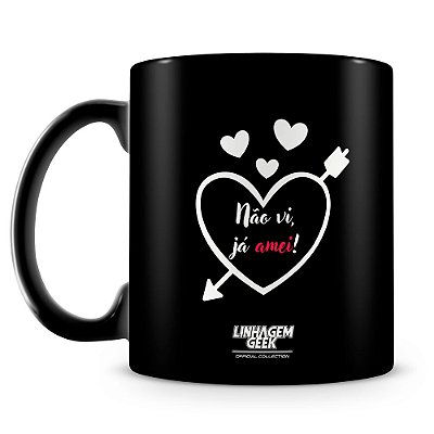 Caneca Linhagem Geek Amei (100% Preta)