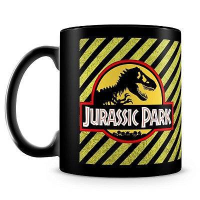 Caneca Personalizada Jurassic Park (100% Preta)