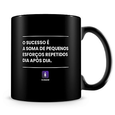 Caneca Flynow 100% Preta (Mod.4)