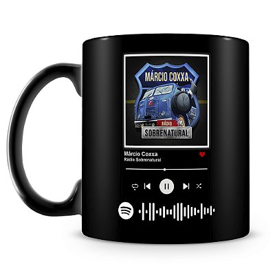 Caneca Podcast Marcio Coxxa (100% Preta)