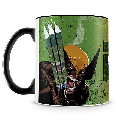 Caneca Personalizada Hulk Vs Wolverine