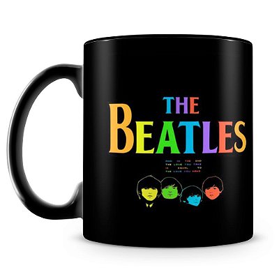 Caneca Personalizada The Beatles (100% Preta)