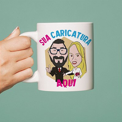 Caneca Personalizada com Caricatura (Duas Pessoas)