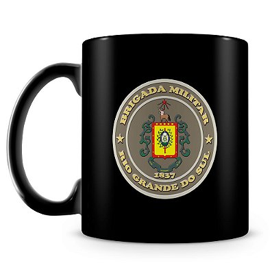 Caneca Brigada Militar do Rio Grande do Sul (100% Preta)