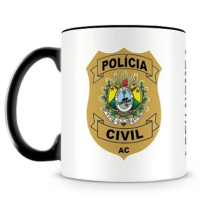 Caneca Polícia Civil do Acre (Com Nome)