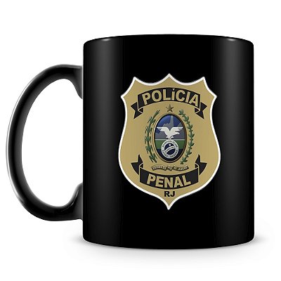 Caneca Polícia Penal do Rio de Janeiro (100% Preta)