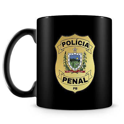 Caneca Polícia Penal da Paraíba (100% Preta)