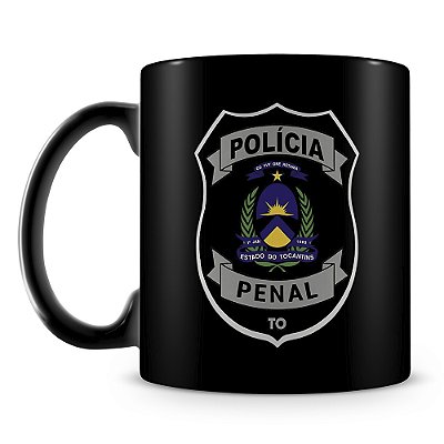 Caneca Polícia Penal de Tocantins (100% Preta)