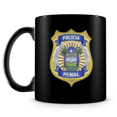 Caneca Polícia Penal do Rio Grande do Norte (100% Preta)