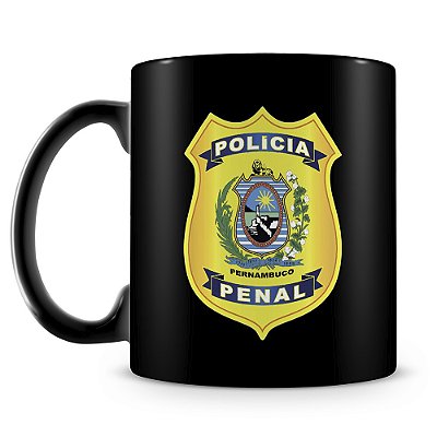 Caneca Polícia Penal de Pernambuco (100% Preta)