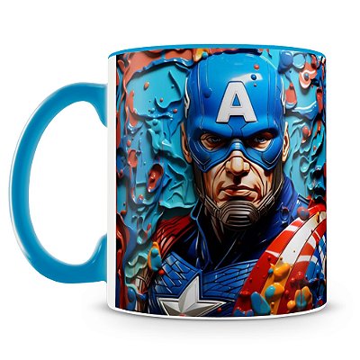 Caneca Capitão América 3D (Mod.1)