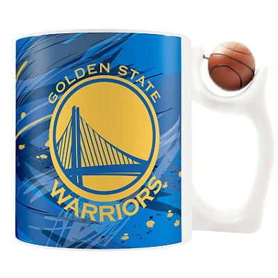 Caneca Alça Bola Personalizada Golden Warriors (Basquete)