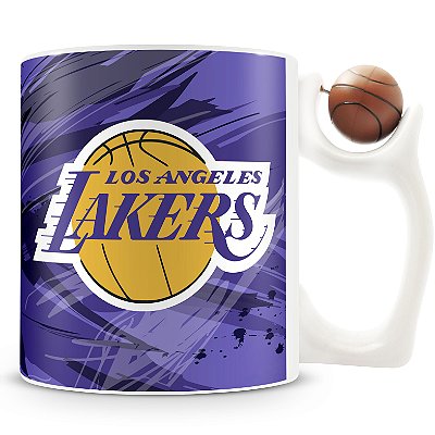 Caneca Alça Bola Personalizada Lakers (Basquete)