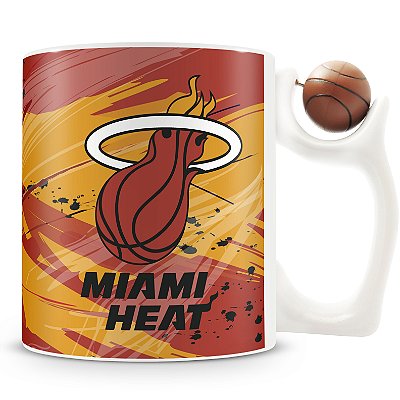 Caneca Alça Bola Personalizada Miami Heat (Basquete)