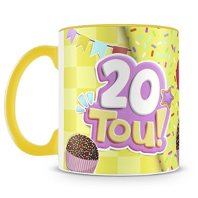Caneca Aniversário 20tou (Rosa)