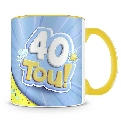 Caneca Aniversário 40tou (Azul)