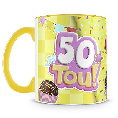 Caneca Aniversário 50tou (Rosa)