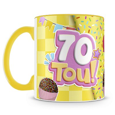 Caneca Aniversário 70tou (Rosa)
