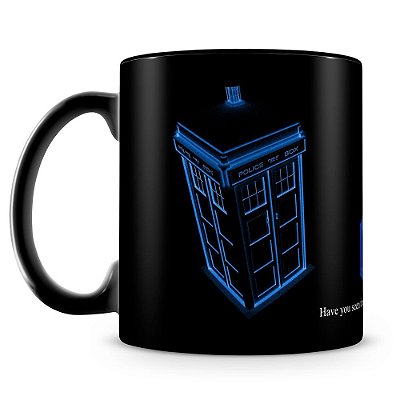 Caneca Personalizada Doctor Who (100% Preta)