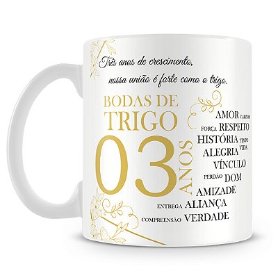Caneca Bodas de Trigo (Com Foto)