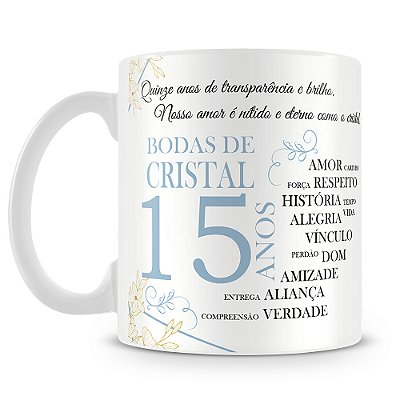 Caneca Bodas de Cristal (Com Foto)