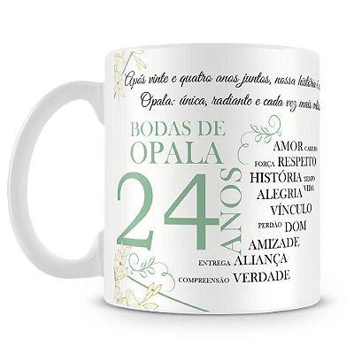 Caneca Bodas de Opala (Com Foto)