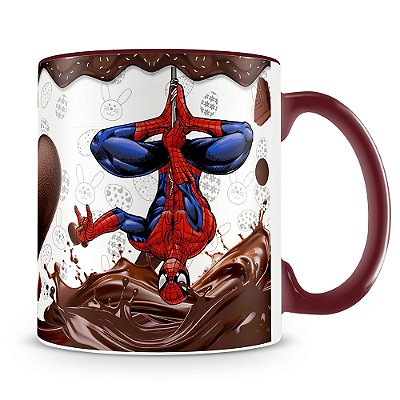 Caneca Feliz Páscoa Homem Aranha (Com Foto)