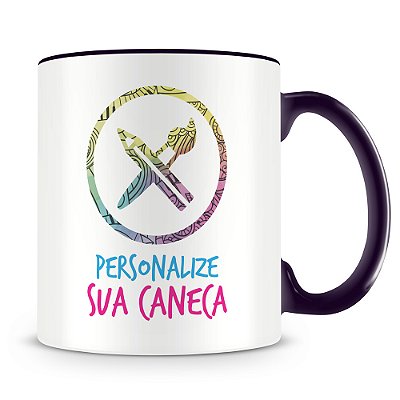 Caneca Personalizada do seu Jeito Alça e Interior Roxo