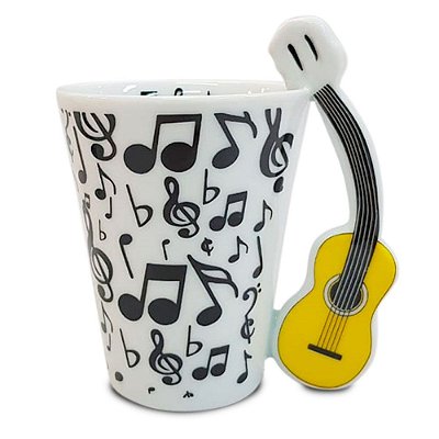 Caneca Formato 3D Alça Violão