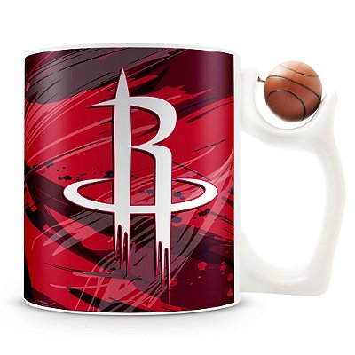 Caneca Alça Bola Personalizada Houston Rockets (Basquete)