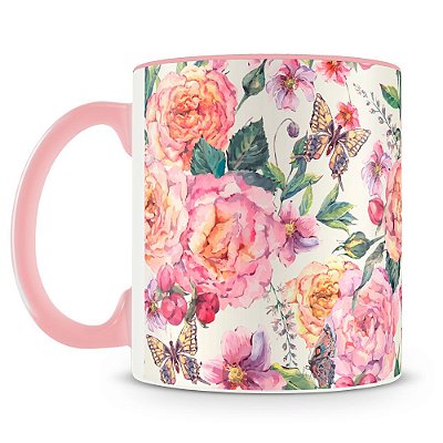 Caneca Personalizada Flores (Mod.2)