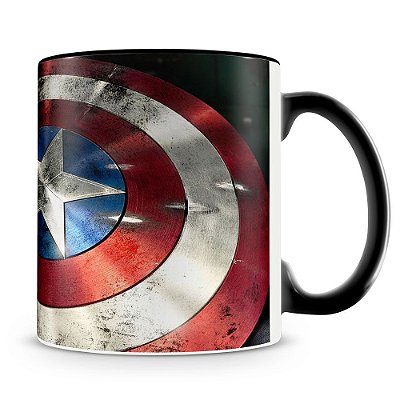 Caneca Personaliza Escudo Capitão America