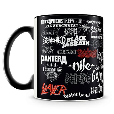 Caneca Personalizada Bandas Clássicas do Heavy Metal