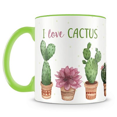 Caneca Personalizada I love Cactus