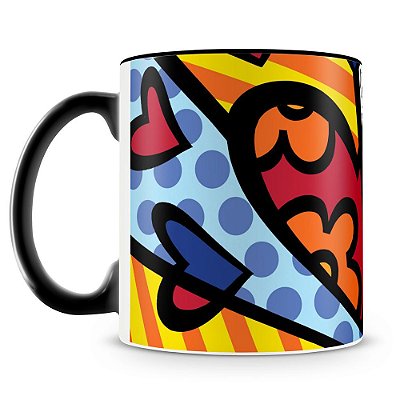 Caneca Personalizada Romero Britto A New Day (Preta)