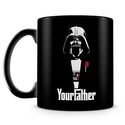 Caneca Personalizada Darth Vader Your Father (100% Preta)