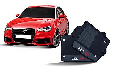 Audi A1 tapete em carpete Preto